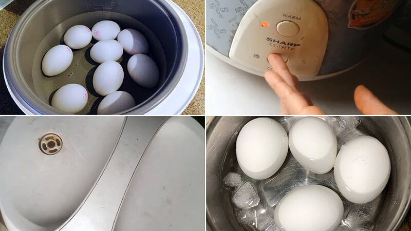 Có thể luộc trứng bằng nồi cơm điện